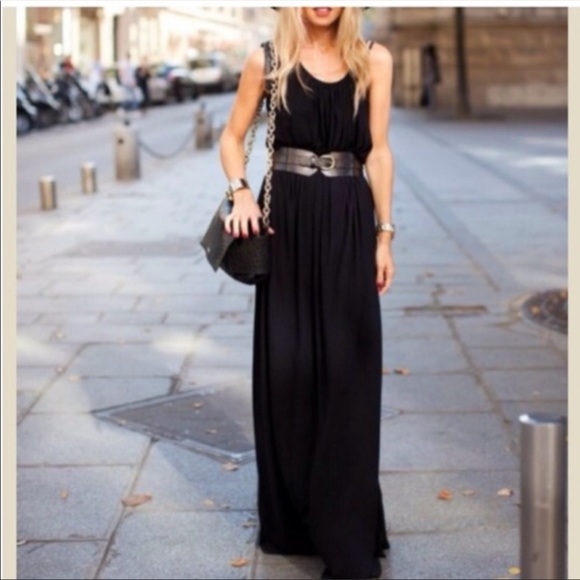 SPAGHETTI STRAPS MAXI DRESS WITH SIDE POCKETS - Picture 2 of 10